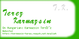 terez karmazsin business card